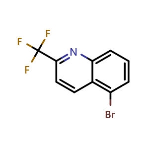 Chemical structure of 5-bromo-2-(trifluoromethyl)quinoline , CAS 176722-71-7, AChemBlock X210481