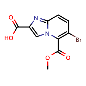 6-bromo-5-(methoxycarbonyl)imidazo[1,2-a]pyridine-2-carboxylic acid