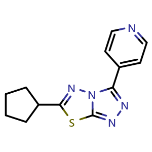 6-cyclopentyl-3-(pyridin-4-yl)-[1,2,4]triazolo[3,4-b][1,3,4]thiadiazole