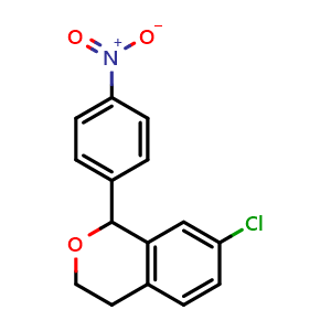 Chemical structure of 7-chloro-1-(4-nitrophenyl)isochromane , CAS 220444-99-5, AChemBlock X210592