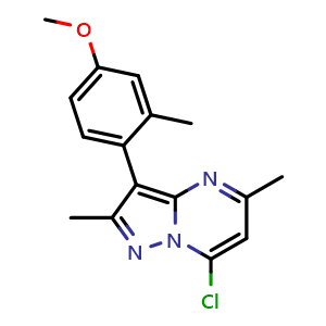 7-chloro-3-(4-methoxy-2-methylphenyl)-2,5-dimethylpyrazolo[1,5-a]pyrimidine