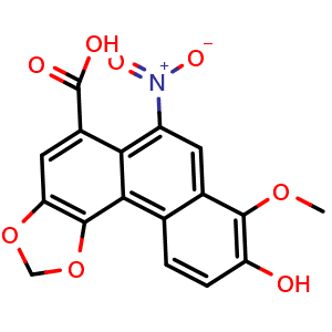 Chemical structure of 7-Hydroxyaristolochic acid A , CAS 79185-75-4, AChemBlock X210604