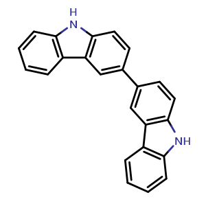 Chemical structure of 9H,9'H-3,3'-Bicarbazole , CAS 1984-49-2, AChemBlock X210631