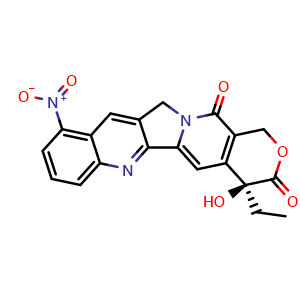 Chemical structure of 9-Nitrocamptothecin , CAS 86639-62-5, AChemBlock X210633