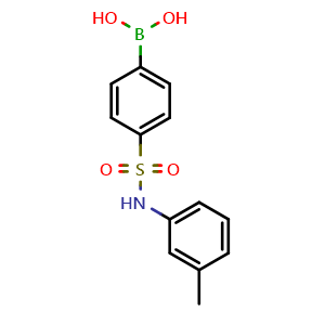 Chemical structure of B-[4-[[(3-methylphenyl)amino]sulfonyl]phenyl]Boronic acid , CAS 1449131-68-3, AChemBlock X210644