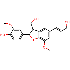 Chemical structure of Dehydrodiconiferyl alcohol , CAS 4263-87-0, AChemBlock X210708