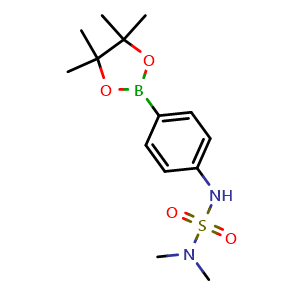 Chemical structure of dimethyl({[4-(tetramethyl-1,3,2-dioxaborolan-2-yl)phenyl]sulfamoyl})amine , CAS 1310949-97-3, AChemBlock X210741