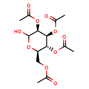 Chemical structure of D-mannopyranose,2,3,4,6-tetraacetate , CAS 140147-37-1, AChemBlock X210755
