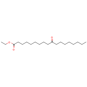 Chemical structure of ethyl 10-oxooctadecanoate , CAS 18490-59-0, AChemBlock X210770