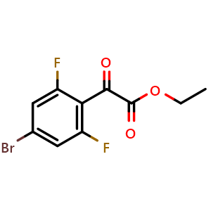 Chemical structure of ethyl 2-(4-bromo-2,6-difluorophenyl)-2-oxoacetate , CAS 1509171-68-9, AChemBlock X210777