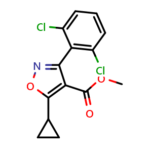 methyl 5-cyclopropyl-3-(2,6-dichlorophenyl)-1,2-oxazole-4-carboxylate