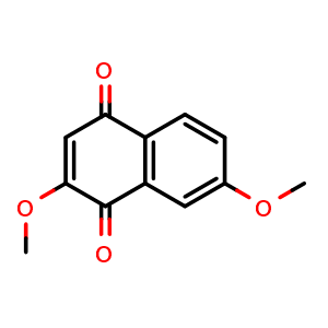 Chemical structure of 2,7-Dimethoxy-1,4-naphthalenedione , CAS 6223-34-3, AChemBlock X210944