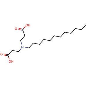 Chemical structure of N-(2-Carboxyethyl)-N-dodecyl-beta-alanine , CAS 17066-08-9, AChemBlock X210952
