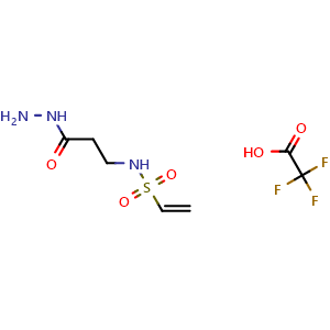 Chemical structure of N-(3-Hydrazinyl-3-oxopropyl)ethenesulfonamide Trifluoroacetate , AChemBlock X211002