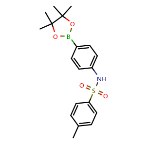 Chemical structure of N-4-(4,4,5,5-tetramethyl-1,3,2-dioxaborolan-2-yl)phenyltolylsulfonamide , CAS 674776-54-6, AChemBlock X211018