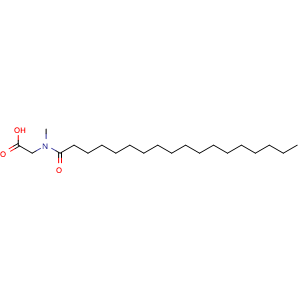 Chemical structure of N-methyl-N-stearoylglycine , CAS 142-48-3, AChemBlock X211056