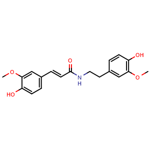 Chemical structure of N-trans-Feruloyl-3-methoxytyramine , CAS 78510-19-7, AChemBlock X211063