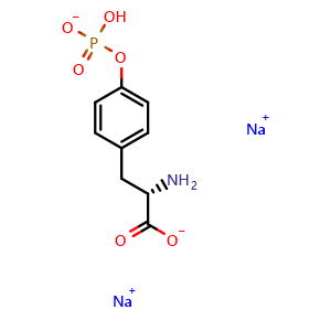 Chemical structure of Phospho-L-tyrosine disodium salt , CAS 1610350-91-8, AChemBlock X211082