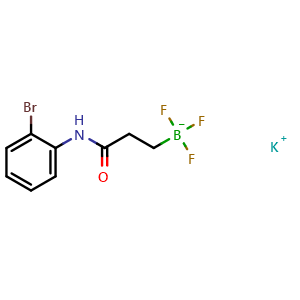 Chemical structure of potassium (3-((2-bromophenyl)amino)-3-oxopropyl)trifluoroborate , CAS 1705578-22-8, AChemBlock X211084