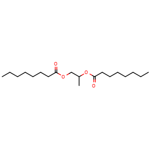 Chemical structure of Propylene glycol dicaprylate , CAS 7384-98-7, AChemBlock X211092
