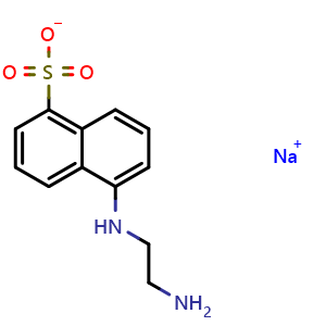 Chemical structure of sodium 5-((2-aminoethyl)amino)naphthalene-1-sulfonate , CAS 100900-07-0, AChemBlock X211106