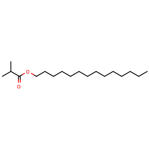 Chemical structure of tetradecyl isobutyrate , CAS 167871-30-9, AChemBlock X211229