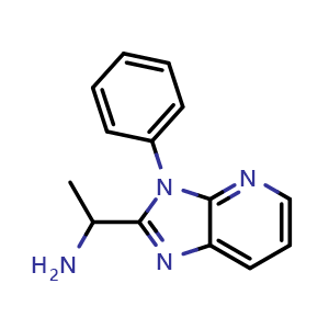 Chemical structure of 1-(3-Phenyl-3H-imidazo[4,5-b]pyridin-2-yl)ethanamine , CAS 1393182-18-7, AChemBlock X211267