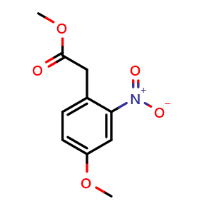 Chemical structure of Methyl 2-(4-methoxy-2-nitrophenyl)acetate , CAS 90923-03-8, AChemBlock X211268