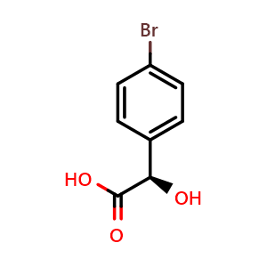 Chemical structure of (R)-4-Bromomandelic acid , CAS 32189-34-7, AChemBlock X211311