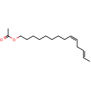 Chemical structure of 9Z12E-14Ac , CAS 30507-70-1, AChemBlock X211364