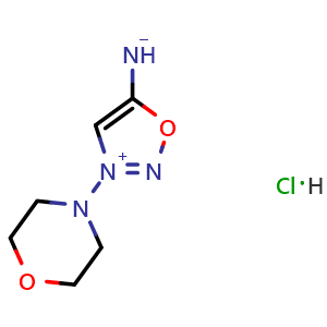 Chemical structure of Linsidomine hydrochloride , CAS 16142-27-1, AChemBlock X211419