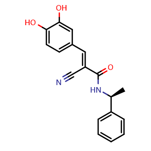 Chemical structure of (+)-Tyrphostin B44 , CAS 133550-37-5, AChemBlock X211439