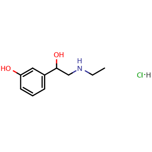 Chemical structure of Etilefrine hydrochloride , CAS 943-17-9, AChemBlock X211449