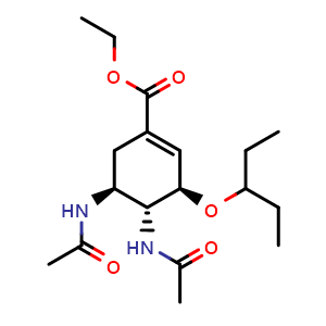 Chemical structure of Oseltamivir-acetate , CAS 1191921-01-3, AChemBlock X211466