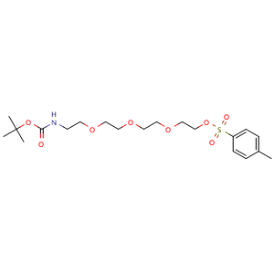 Chemical structure of Tos-PEG4-NH-Boc , CAS 1246999-33-6, AChemBlock X211503