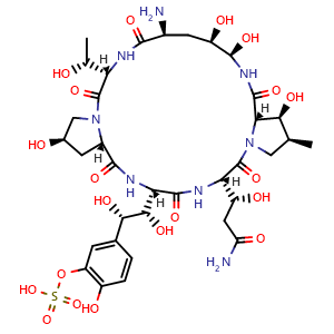 Chemical structure of FR179642 , CAS 168110-44-9, AChemBlock X211513