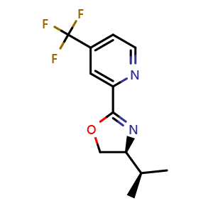 Chemical structure of (S)-4-CF3-Pyox-iPr , CAS 1416820-34-2, AChemBlock X211518