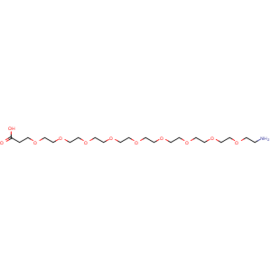 Chemical structure of Amino-PEG9-acid , CAS 1191079-83-0, AChemBlock X211528