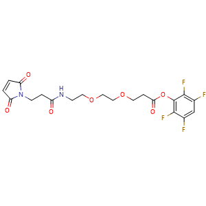 Chemical structure of Mal-amido-PEG2-TFP ester , CAS 1431291-44-9, AChemBlock X211530