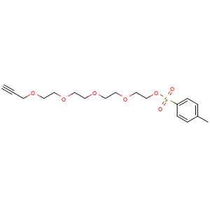 Chemical structure of Propargyl-PEG4-Tos , CAS 875770-32-4, AChemBlock X211532