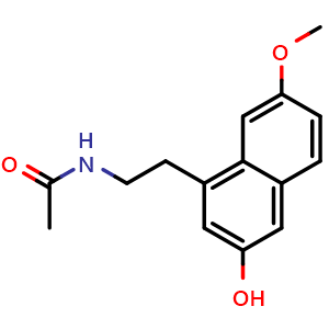 Chemical structure of 3-Hydroxy agomelatine , CAS 166526-99-4, AChemBlock X211550
