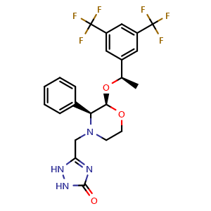 Chemical structure of Defluoro aprepitant , CAS 170729-76-7, AChemBlock X211554