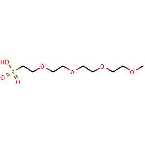 Chemical structure of m-PEG4-sulfonic acid , CAS 787524-78-1, AChemBlock X211562