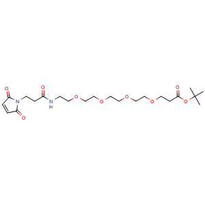 Chemical structure of Mal-Amido-PEG4-Boc , CAS 1415800-35-9, AChemBlock X211581