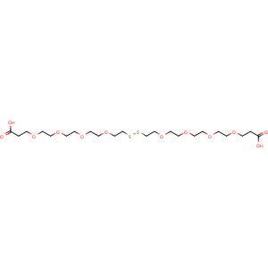 Chemical structure of Acid-PEG4-S-S-PEG4-acid , CAS 2055015-40-0, AChemBlock X211588