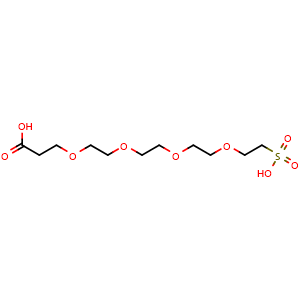 Chemical structure of Carboxy-PEG4-sulfonic acid , CAS 1817735-25-3, AChemBlock X211603