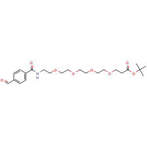 Chemical structure of Ald-Ph-PEG4-Boc , CAS 1807518-64-4, AChemBlock X211604