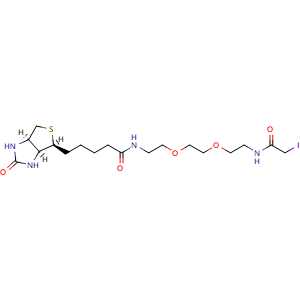 Chemical structure of Biotin-PEG2-iodide , CAS 292843-75-5, AChemBlock X211605