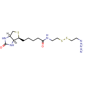 Chemical structure of Azide-C2-SS-C2-biotin , CAS 1620523-64-9, AChemBlock X211612