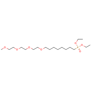 Chemical structure of m-PEG4-C6-phosphonic acid ethyl ester , CAS 2028281-89-0, AChemBlock X211624